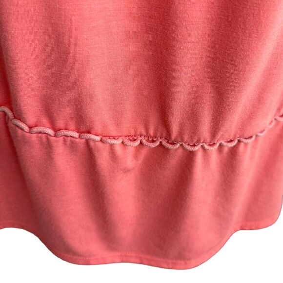 Bluheaven Women Orange Casual Dress Ruffled Sundress Summer Beach Coverup Sz L - Picture 5 of 11